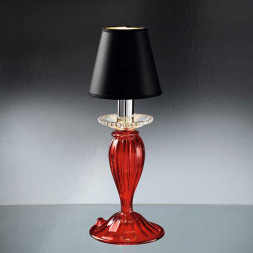 Настольная лампа Vetri Lamp 1151/L Rosso/Cristallo/Nero