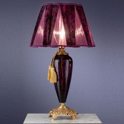 Настольная лампа Euroluce Barocco LG1 gold Amethyst