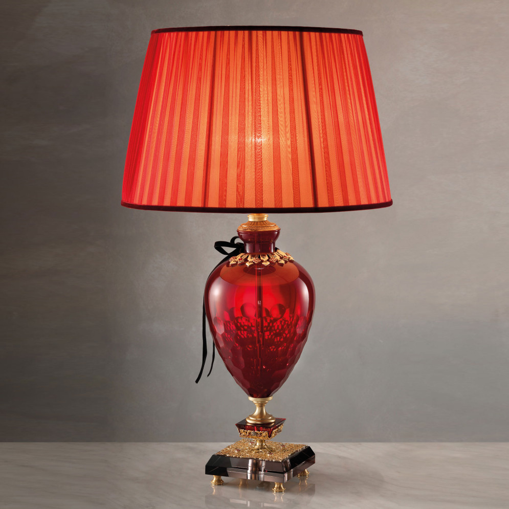 Настольная лампа Euroluce Coco LG1 gold Rubino