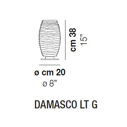 Настольная лампа Vistosi Damasco LT G E27 CR/TO NI