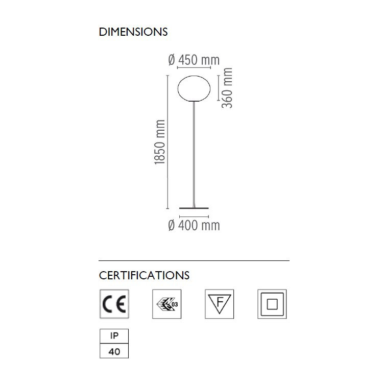 Торшер Flos Glo-Ball F3 F3030000