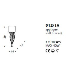 Бра IDL Crystal blade 512/1A Light gold