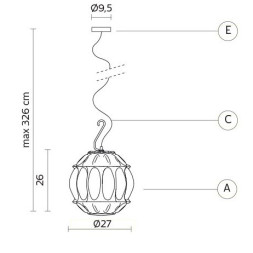 Уличный подвесной светильник Karman Ginger SE116 5A EXT