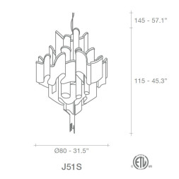 Подвесной светильник Terzani Stream J51S E7 C8