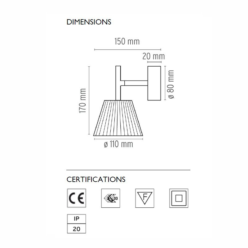 Бра Flos Romeo Babe Soft W F6260007A