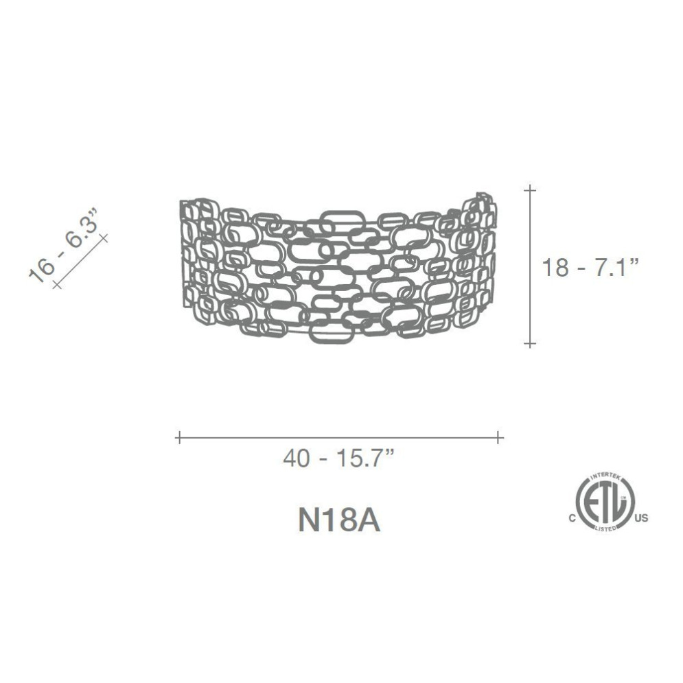 Настенный светильник Terzani Glamour N18A E8 C8