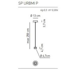 Подвесной светильник Axo Light Urban &amp; Urban mini SP URMI G I BR XX LED