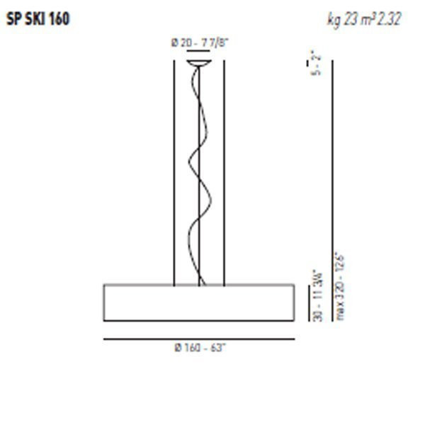 Подвесной светильник Axo Light Skin SP SKI 160 Argento/Bianco SPSKI160E27ARBC
