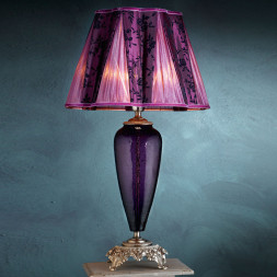 Настольная лампа Euroluce Barocco LG1 silver Amethyst