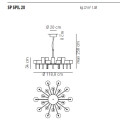 Люстры Axo Light Spillray SP SPIL 20 Grigio SPSPIL20GRCR12V