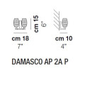 Бра Vistosi Damasco AP 2A P ALO CR/TO NI