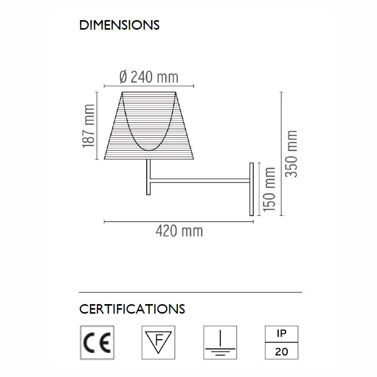 Бра светильник Flos Ktribe W Transparent F6307000