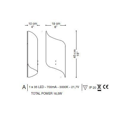 Настенный светильник La Murrina Aldebaran A LED HB-3S