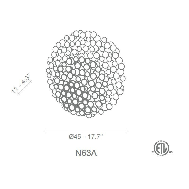 Настенный светильник Terzani Tresor N63A H6 C8