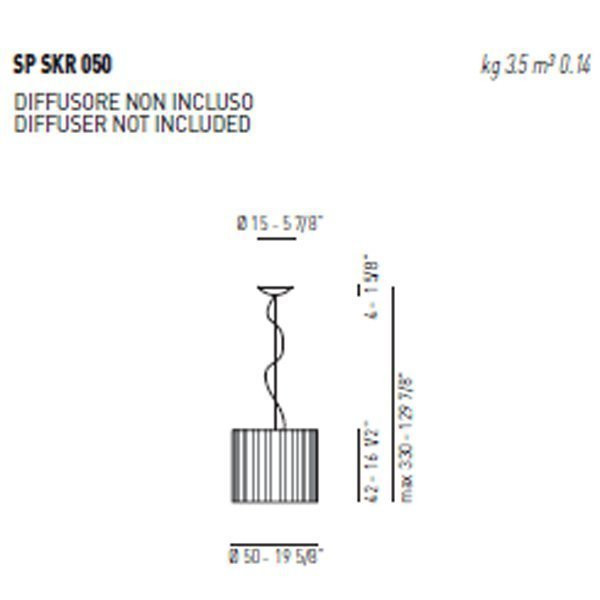 Подвесной светильник Axo Light Skirt SP SKR 050 Bianco SPSKR050E27XXBC
