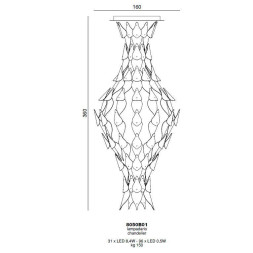 Потолочный светильник Beby Group Hyride 8050B01 Light gold Sapphire