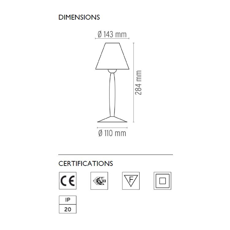 Настольная лампа Flos Miss Sissi F6250009