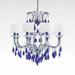 Люстра Beby Group Nuovo Vintage 6101/8 Blue Sapphire Metallized White silk Blue