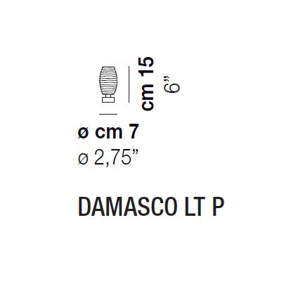 Настольная лампа Vistosi Damasco LT P ALO CR/CR NI