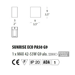 Настенный светильник Morosini Sunrise ECO PA50 G9 0590PA06SAAL