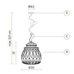 Уличный подвесной светильник Karman Ginger SE116 6A EXT