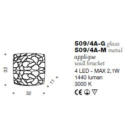 Настенный светильник IDL Twister 509/4A-G brown corten