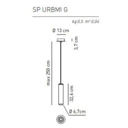 Подвесной светильник Axo Light Urban &amp; Urban mini SP URMI G I BR XX LED