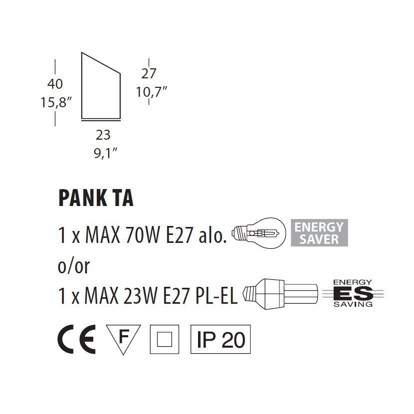 Настольный светильник Morosini Pank TA 0520TA06TOFL