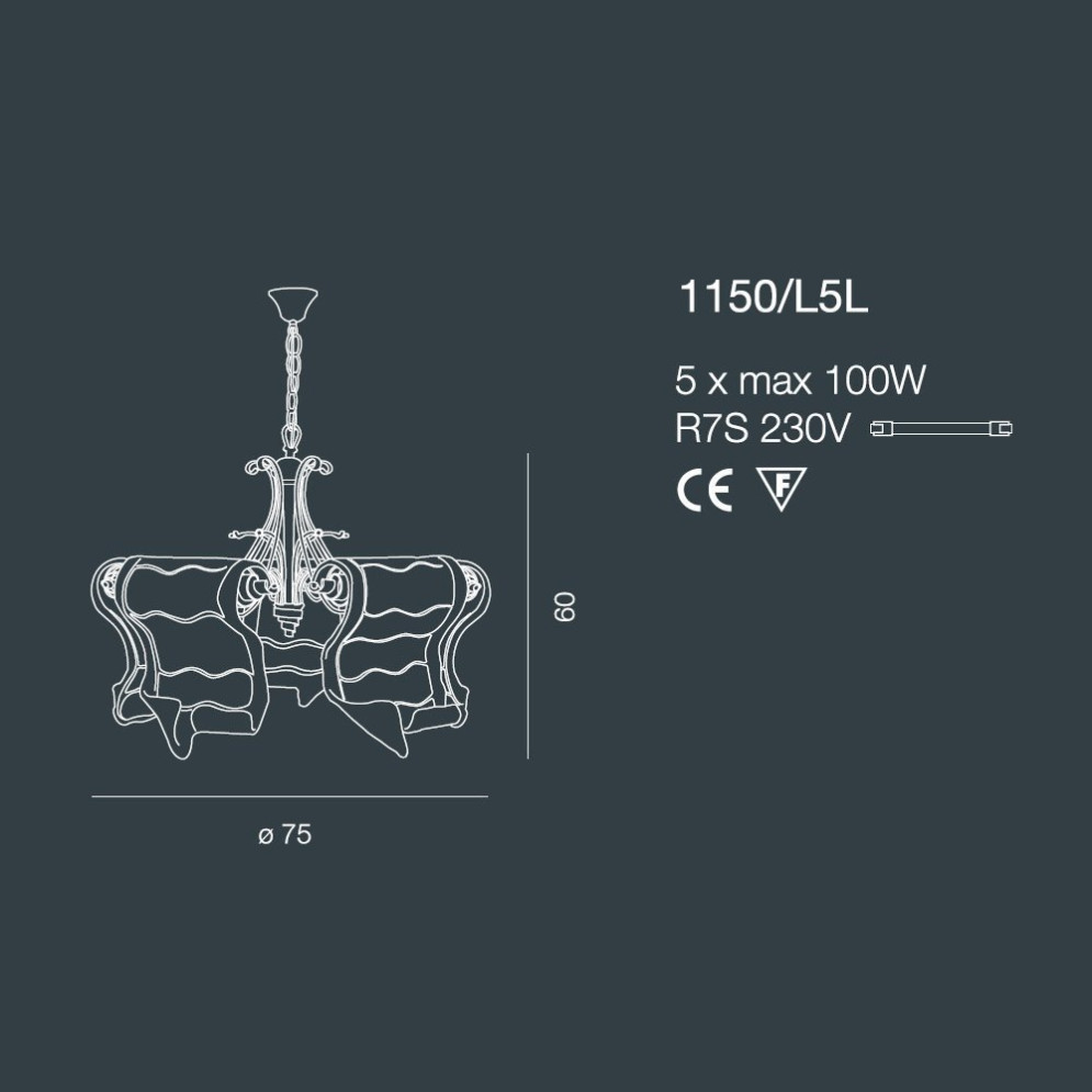 Люстра Bellart Poeme 1150/L5L 10/V01