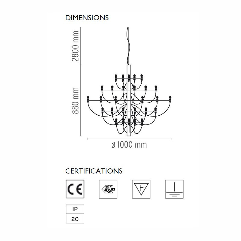 Люстра Flos 2097/50 Chrome A1500057