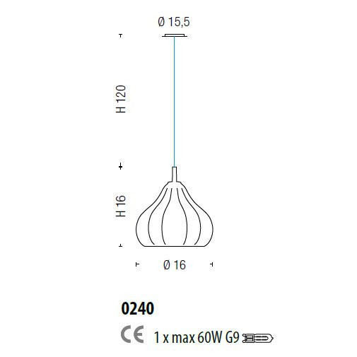 Подвесной светильник Sylcom Sphera 0240 BL
