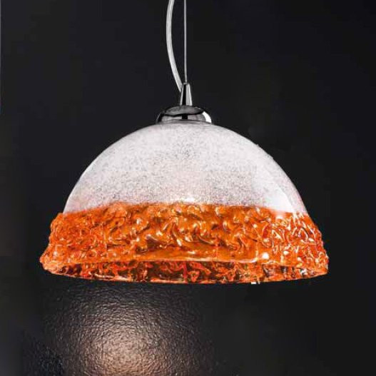 Подвесной светильник Vetri Lamp 1158/25 Cristallo/Arancio
