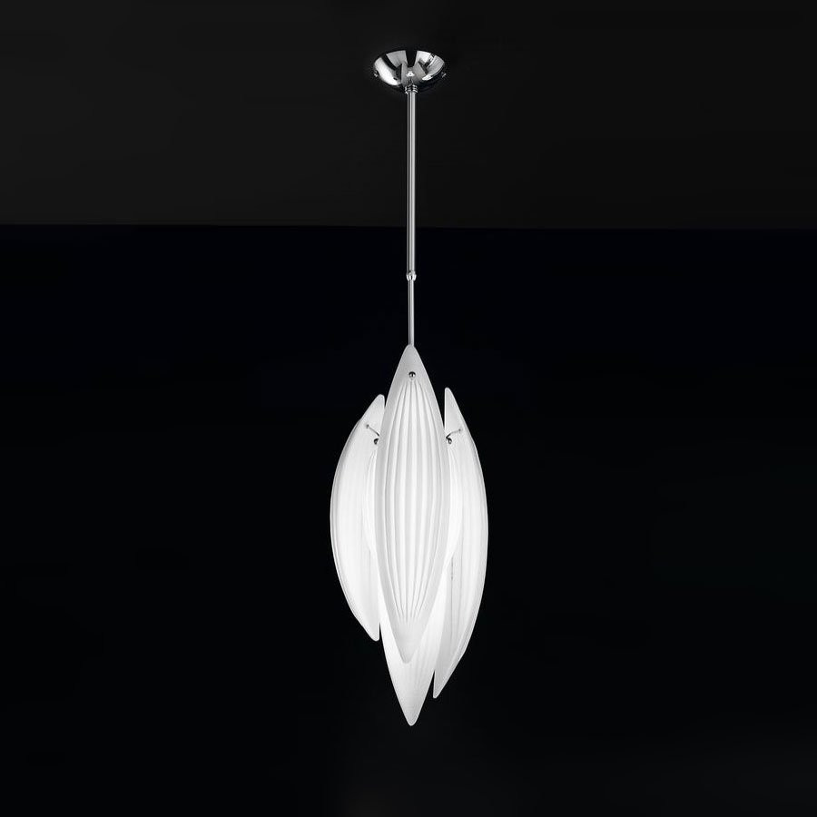 Подвесной светильник IDL Paradise 430/20 Chrome White Murano Glass