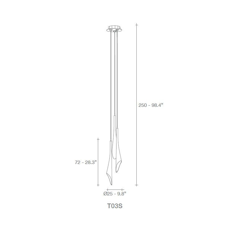 Подвесной светильник Terzani Calle T03S E8 A9