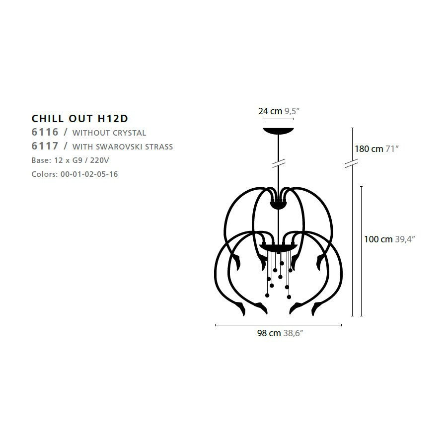 Люстра Ilfari Chill out H12DC 10329 02