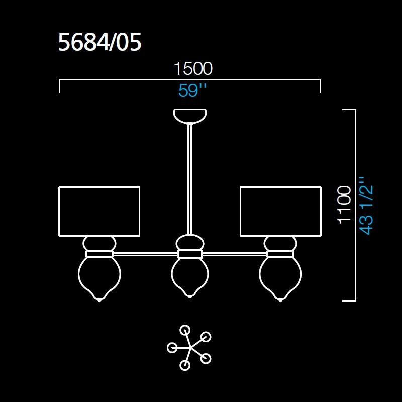 Люстра Barovier&amp;Toso Medina 5684/05/CA/MM