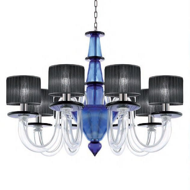 Люстра La Murrina Desire S/8 tr-pervinca black