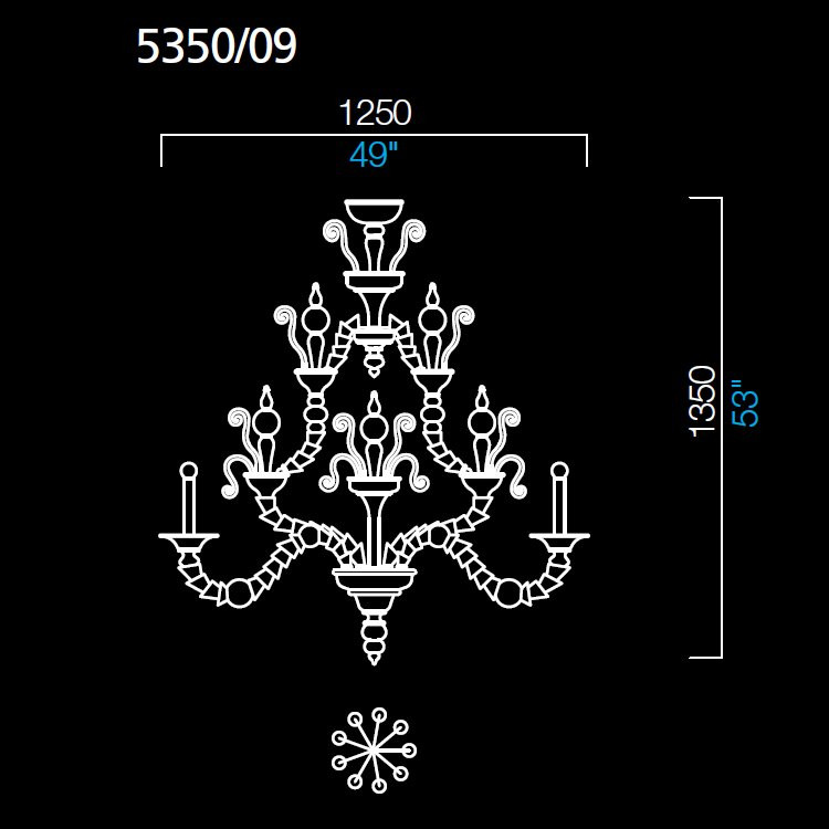Люстра Barovier&amp;Toso Taif 5350/09/VI