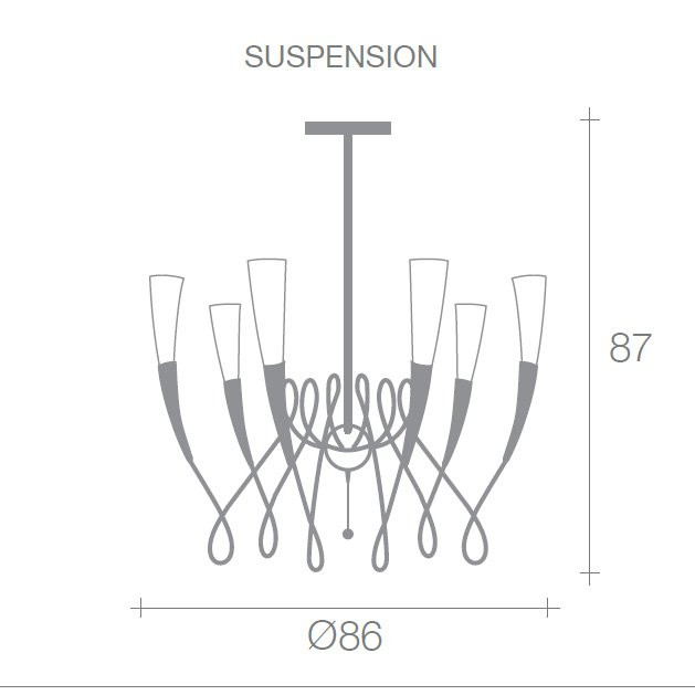 Люстра Terzani Virgins A32S F1 B4