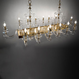 Люстра Euroluce Alicante Axis 14 Gold Clear