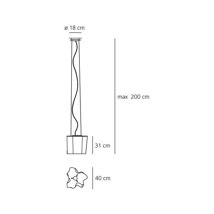 Подвесной светильник Artemide Logico sospensione singola 0453020A