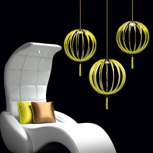 Подвесной светильник Beby Group Planet nine 0660B01 Black matt Lemon Ice