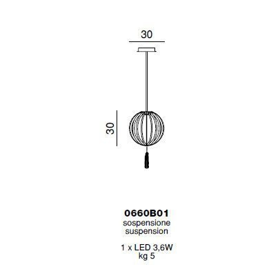 Подвесной светильник Beby Group Planet nine 0660B01 Black matt Lemon Ice