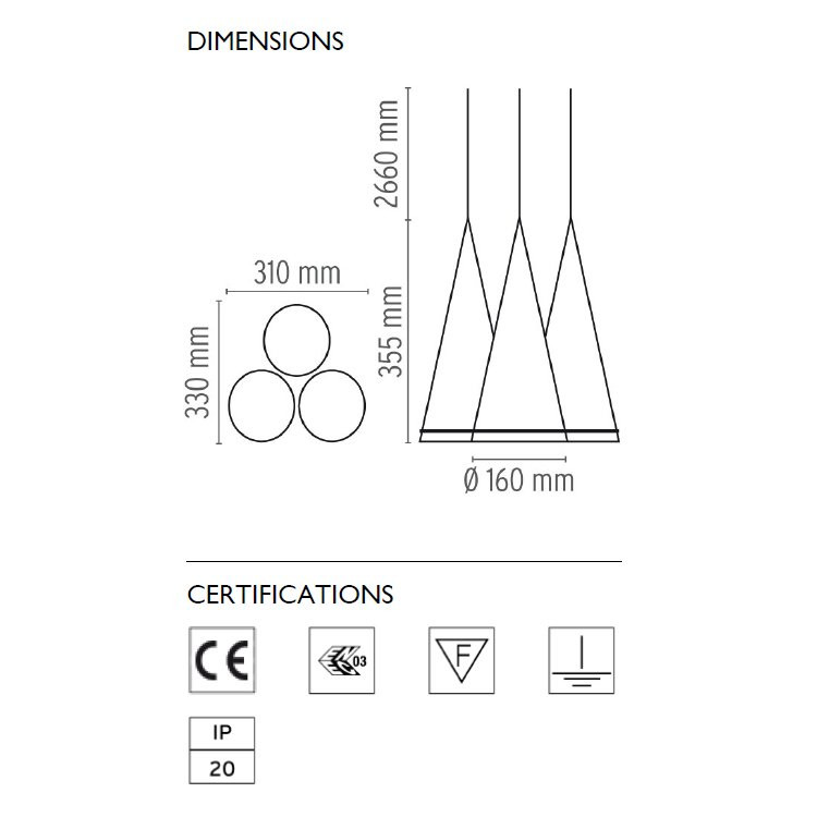 Подвесной светильник Flos Fucsia 3 F2411000