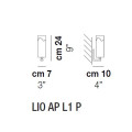 Бра Vistosi Lio AP L1 P ALO CR/BC NI