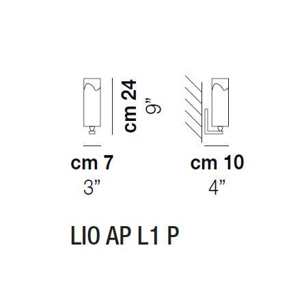Бра Vistosi Lio AP L1 P ALO CR/BC NI