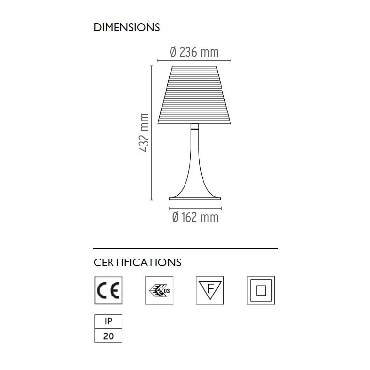 Настольная лампа Flos Miss K F6255030