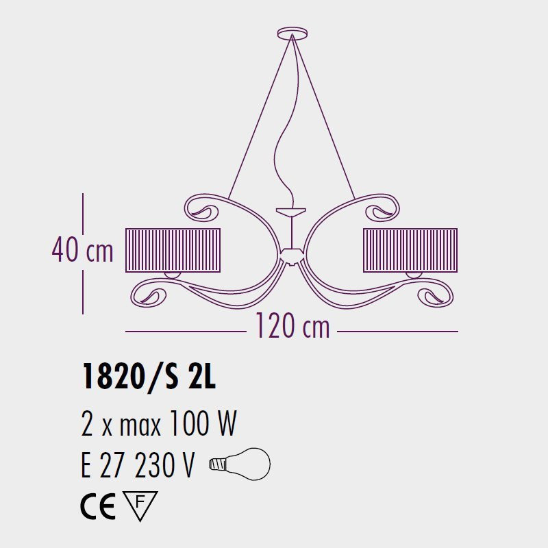 Подвесной светильник Bellart Charme 1820/S2L 10/P10