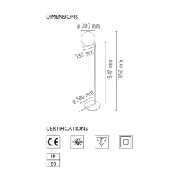 Торшер Flos IC Lights IC F2 Brushed brass F3174059