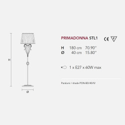 Торшер Masiero Primadonna STL1 G01 / PON/40/IV